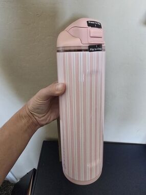 Hydrojug Cabana Pink Ease2o 24oz Travel Tumbler with Flip-Top Lid Leakproof NWT